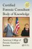 Certified Forensic Consultant Body of Knowledge