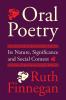 Oral Poetry: Its Nature Significance and Social Context