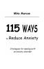 115 Ways to Reduce Anxiety: Strategies for Dealing with an Anxiety Disorder