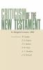 Criticism of the New Testament: St. Margaret's Lectures 1902