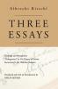 Three Essays: Theology and Metaphysics: Prolegomena to the History of Pietism: Instruction in the Christian Religion