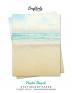 Pastel Beach Stationery Paper: Aesthetic Letter Writing Paper for Home Office Letterhead Design 25 Sheets