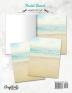 Pastel Beach Stationery Paper: Aesthetic Letter Writing Paper for Home Office Letterhead Design 25 Sheets