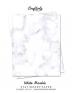 White Marble Stationery Paper: Cute Letter Writing Paper for Home Office Letterhead Design 25 Sheets