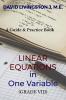 Linear Equations in One Variable (Grade VIII) : A Guide and Practice Book