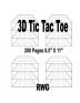 3D Tic Tac Toe: 50 Pages 8.5 X 11