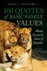 100 Quotes of Basic Family Values: Blood Sweat and Tears of Families