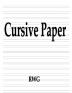 Cursive Paper: 200 Pages 8.5 X 11