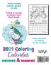 2021 Coloring Calendar Unicorns & Rainbows