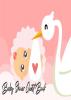 Baby Shower Guest Book: Stork Delivers Baby Girl Pink - Baby Shower Party Guest Book Gift For Family & Friends & Guests To Sign and Leave Their Best Messages and Wishes Includes Gifts Log