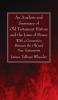 An Analysis and Summary of Old Testament History and the Laws of Moses: With a Connection Between the Old and New Testaments