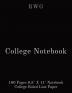 College Notebook: 100 Pages 8.5 X 11 Notebook College Ruled Line Paper