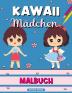 Kawaii Mädchen Malbuch: Kawaii-Malbuch Anime-Mädchen-Malvorlagen Manga-Szenen zur Entspannung und zum Stressabbau