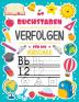 Buchstaben Verfolgen für Vorschule: Buchstaben üben Zahlen Formen&LinienHandschrift für den KindergartenAlter 3-5Anweisungen befolgen