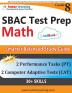 SBAC Test Prep: 8th Grade Math Common Core Practice Book and Full-length Online Assessments: Smarter Balanced Study Guide With Performance Task (PT) and Computer Adaptive Testing (CAT)