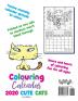 Colouring Calendar 2020 Cute Cats (UK Edition)