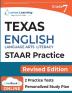 Texas State Test Prep Grade 7 English Language Arts Literacy (ELA) Practice Workbook and Full-length Online Assessments