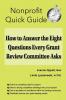 How to Answer the Eight Questions Every Grant Review Committee Asks