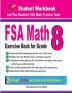 FSA Math Exercise Book for Grade 8: Student Workbook and Two Realistic FSA Math Tests