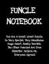 Funcle Notebook: Funny Saying Gifts from Niece Nephew for Worlds Best & Awesome Uncle Ever - Donald Trump Terrific Sibling Gag Gift Idea - Composition ... Stocking Stuffer Anniversary Birthday