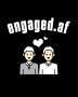 Engaged.af: Gay Wedding Guest Book - Mr And Mr Engagement Gift - Blank Paperback 8 x 10 200 Pages With All Kinds Of Kisses Cover