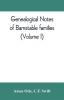 Genealogical notes of Barnstable families (Volume I)