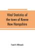 Vital statistics of the town of Keene New Hampshire