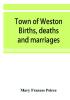 Town of Weston. Births deaths and marriages 1707-1850. 1703-Gravestones-1900. Church records 1709-1825