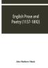 English prose and poetry (1137-1892)