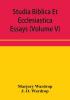 Studia Biblica Et Ecclesiastica essays