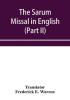 The Sarum Missal in English (Part II)