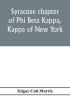 Syracuse chapter of Phi Beta Kappa Kappa of New York