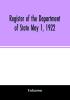 Register of the Department of State May 1 1922