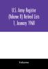 U.S. Army register (Volume II) Retired Lists 1 Jaunary 1968