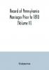 Record of Pennsylvania Marriages Prior to 1810 (Volume II)