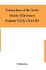 Transactions of the Gaelic Society of Inverness (Volume XXIX) 1914-1919