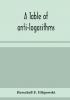 A table of anti-logarithms: containing to seven places of decimals natural numbers answering to all logarithms from 00001 to 99999; and an improved table of Gauss's logarithms