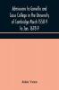 Admissions to Gonville and Caius College in the University of Cambridge March 1558-9 to Jan. 1678-9
