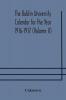 The Dublin University Calendar for the Year 1916-1917 (Volume II)