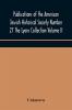 Publications of the American Jewish Historical Society Number 27 The Lyons Collection Volume II