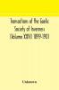 Transactions of the Gaelic Society of Inverness (Volume XXIV) 1899-1901