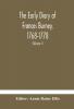 The early diary of Frances Burney 1768-1778 : with a selection from her correspondence and from the journals of her sisters Susan and Charlotte Burney (Volume I)