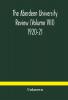 The Aberdeen university review (Volume VIII) 1920-21