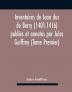 Inventaires De Jean Duc De Berry (1401-1416) Publiés Et Annotés Par Jules Guiffrey (Tome Premier)