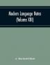 Modern Language Notes (Volume Xiii)