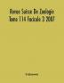 Revue Suisse De Zoologie Tome 114 Facicule 3 2007 Annales De La Societe Zoologique Suisse Et Du Museum D'Histoire Naturelle De Geneve