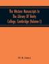 The Western Manuscripts In The Library Of Trinity College Cambridge : A Descriptive Catalogue (Volume I)