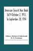 American Jewish Year Book 5674 October 2 1913 To September 20 1914