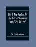 List Of The Wardens Of The Grocers' Companyfrom 1345 To 1907 : Taken From The Ordinances Remembrances And Wardens' Accounts 1345-1463 (Described As The Black Book With The Lock.) The Quires Of Wardens' Accounts 1454-1750 The Register Of Freemen