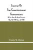 Journal Of The Constitutional Conventions Of The State Of South Carolina May 10 1790-June 3 1790